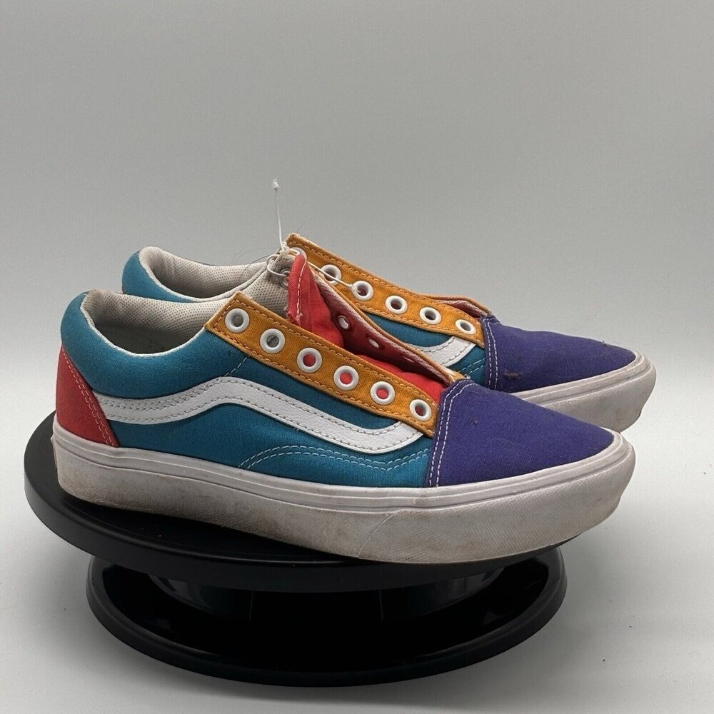 Vans Multi-Color Low Top Sneakers - Teal, Purple, Yellow, Red